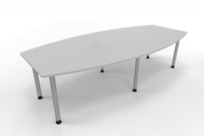 Konferenztisch Multi 280x130cm Lichtgrau-Silber