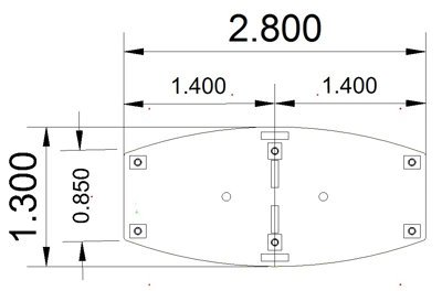 Konferenztisch Multi 280x130cm Stellfläche