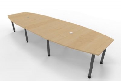 Konferenztisch Multi 400x130 cm Ahorn-Grafit