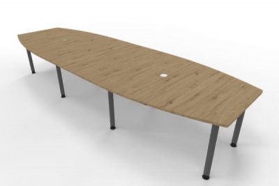 Konferenztisch Multi 400x130 cm Asteiche-Grafit