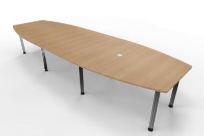 Konferenztisch Multi 400x130 cm Eiche-Chrom