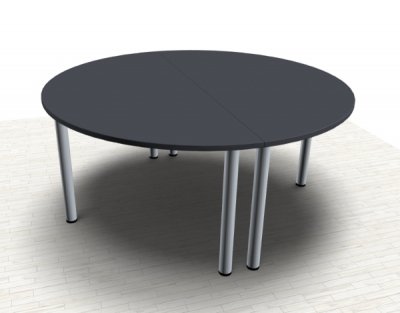Meetingtisch Mega rund 160 onyxgrau