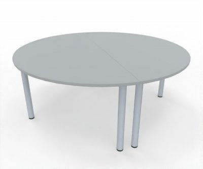 Konferenztisch TEN rund 180 cm 2teilig Dekor Lichtgrau