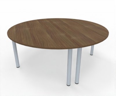 Konferenztisch TEN rund 180 cm 2teilig Dekor Nussbaum