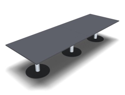 Meetingtisch TEN 360 cm recheckig Onyxgrau