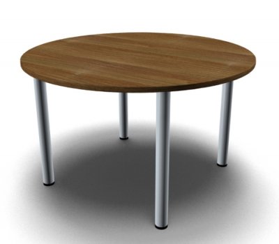 Konferenztisch TEN rund 120 cm Nussbaum