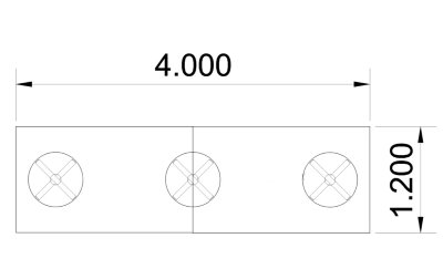 Meetingtisch TEN 400 cm Zeichnung