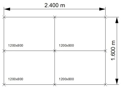 Zeichnung Tisch 240 x 160 cm