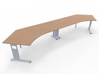 Doppelarbeitsplatz GC2 Leitstellentisch 433 cm breit Buche