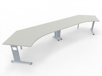 Doppelarbeitsplatz GC2 Leitstellentisch 433 cm breit Weiß