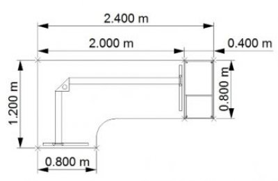Schreibtisch mit Anstellcontainer Dekor Zeichnung