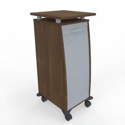Mobiler Büroschrank Stehpult Dekor Nussbaum