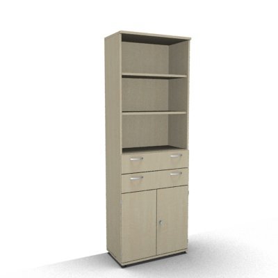 Modulschrank TEN 6 OH mit Schubkästen Ahorn