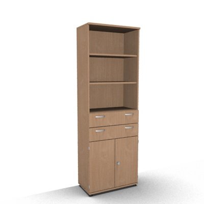 Modulschrank TEN 6 OH mit Schubkästen Buche