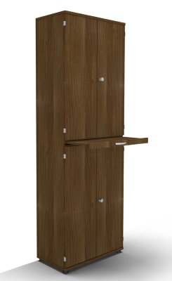 Modulschrank TEN 6 OH 80 cm breit mit Auszugsplatte Nussbaum