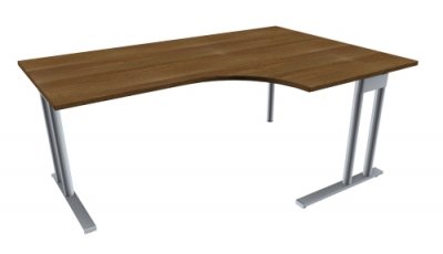 Winkelschreibtisch TEN 180 cm, rechts nussbaum