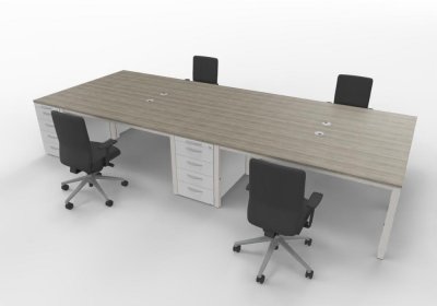 Teamarbeitsplatz PM4 für 4 Personen Candiseiche