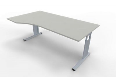PC-Schreibtisch Mega links 180x100 cm Weiß