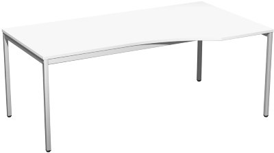 PC-Schreibtisch SIX rechts Weiss