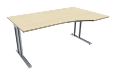 PC-Schreibtisch TEN 160 cm, rechts ahorn