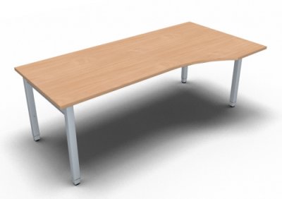 PC-Schreibtisch ONE 200 cm rechts Buche
