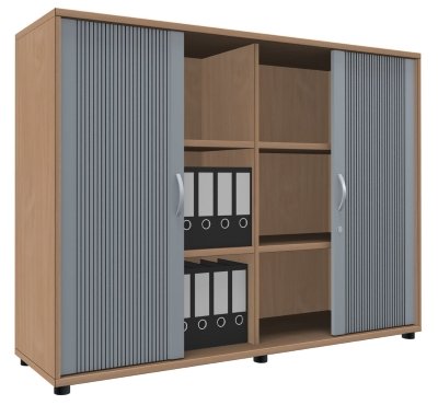 Querrollladenschrank TEN 3 OH 160 cm breit Buche