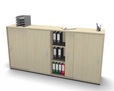 Raumteilerschrank Mega Stehtheke 240 cm Ahorn