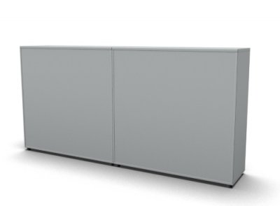 Raumteilerschrank Mega Stehtheke 240 cm Lichtgrau