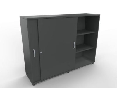 Raumteilerschrank TEN als Stehtheke 160 cm Onyxgrau