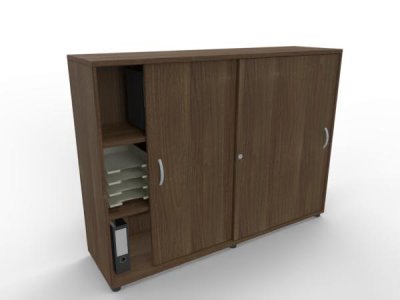 Raumteilerschrank TEN als Stehtheke 160 cm Nussbaum