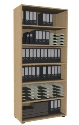 Aktenregal Master 6 Ordnerhöhen 100 cm breit Ahorn