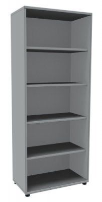 Regal TEN 5 OH, 80 cm breit lichtgrau