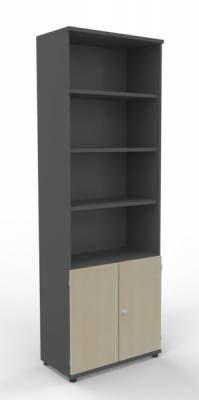 Regalschrank TEN 6 OH Onyxgrau-Ahorn