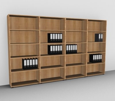 Regalwand Basis K1 Nussbaum