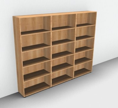 Regalwand Basis K2 Nussbaum