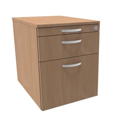 Rollcontainer mit Hängeregister Buche