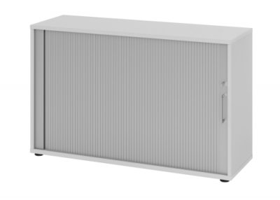 Rollladenschrank VH9 2 OH 120 cm breit grau silber
