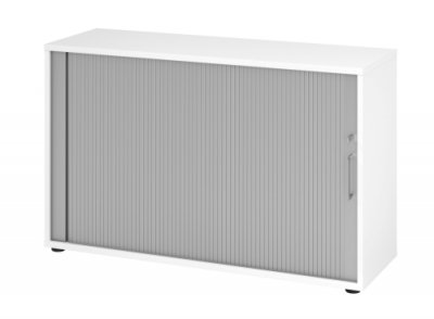 Rollladenschrank VH9 2 OH 120 cm breit weiss silber