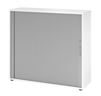 Rollladenschrank VH9 3 OH 120 cm breit weiss silber