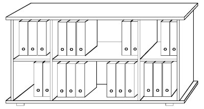 Sideboard Multi offen Zeichung
