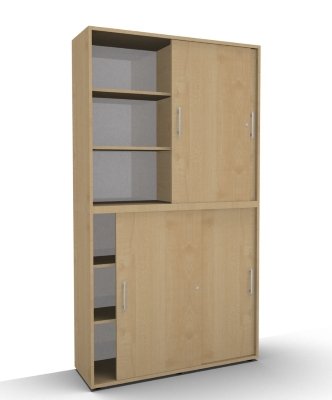 Schiebetürenschrank Multi 2teilig 6 Ordnerhöhen