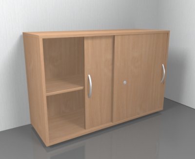 Schiebetürenschrank Mega 120 cm breit 2 OH Buche