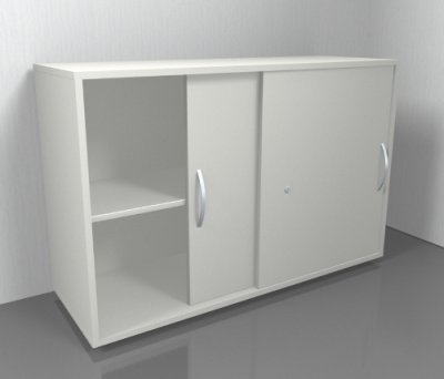 Schiebetürenschrank Mega 120 cm breit 2 OH weiss