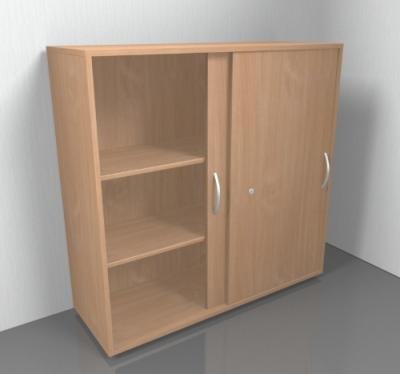 Schiebetürenschrank Mega 3 OH 120 cm breit Buche