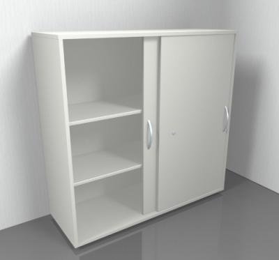 Schiebetürenschrank Mega 3 OH 120 cm breit Weiss/Ahorn