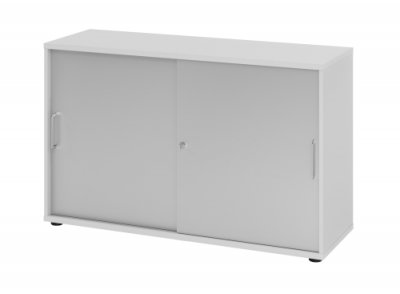 Schiebetürenschrank Multi 2 OH Lichtgrau/Silber