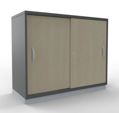 Schiebetürenschrank TEN 2 OH, 100 cm mit Metallsockel