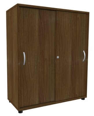 Schiebetürenschrank TEN 3 OH, 100 cm Nussbaum