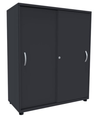 Schiebetürenschrank TEN 3 OH, 100 cm onyxgrau