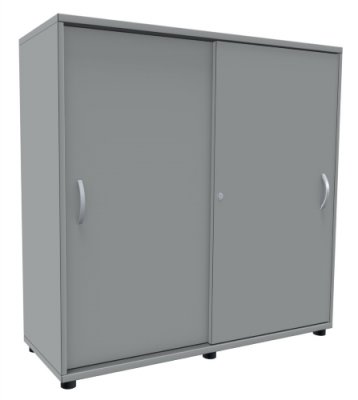 Schiebetürenschrank TEN 3 OH, 120 cm lichtgrau